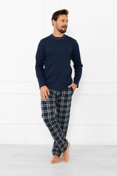 Italian Fashion Pijama bărbătească cu mânecă lungă și pantaloni lungi Andreas