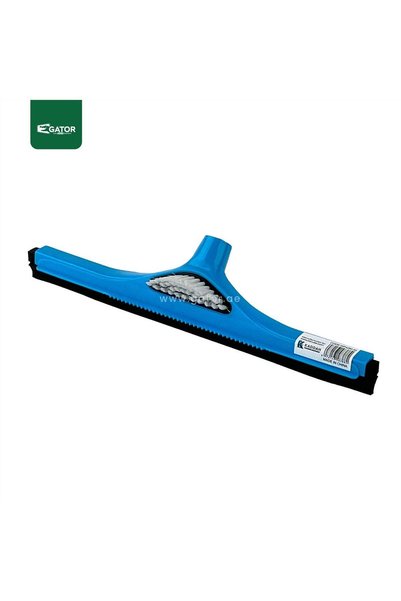 GATOR Plastic Floor Wiper with Black Single Foam Rubber and Brush 40cm 41 x 2...