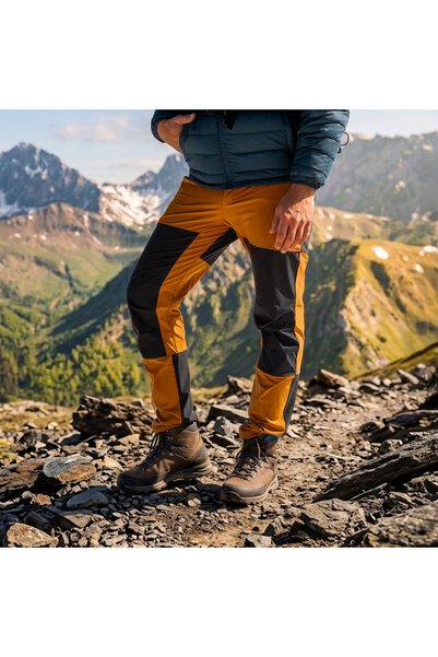 Alpinus Pantaloni de trekking pentru bărbați Dekan portocalii MK35435