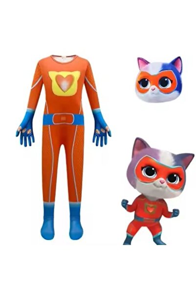 Funny Party Shop Costum SuperKitties Buddy pentru Copii, Portocaliu si Albast...