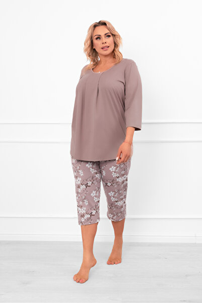 Italian Fashion Pijamale de damă cu mâneci 3/4, pantaloni 3/4 Oszima