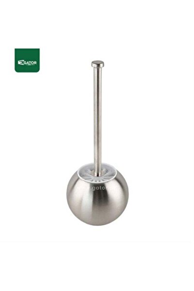GATOR Stainless Steel Toilet Brush with Holder Silver