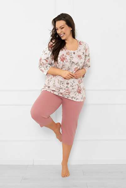 Italian Fashion Pijama de damă cu mâneci 3/4 și pantaloni 3/4 Betula