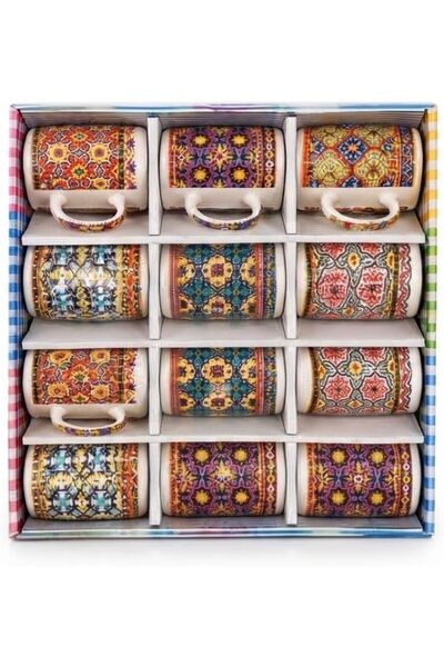 Generic 12 Pcs Creative Moroccan Style Ceramic Mug Microwave Oven Can Be Used...
