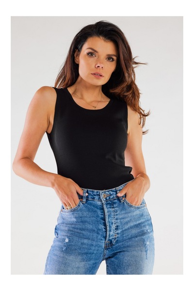 Infinite You InfiniteYou Top de bumbac simplu, Tricou negru