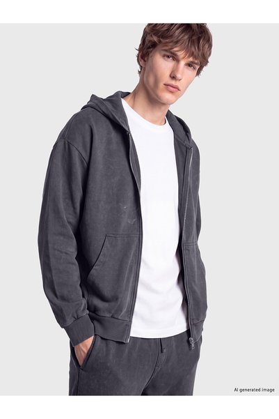 LC Waikiki Nevavm Farkıyla Xside Anthracite 3 Thread Plain Comfortable & Rela...