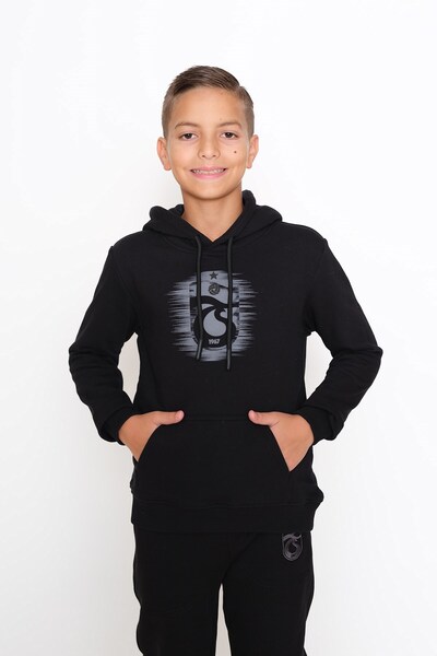 TSCLUB GENÇ SWEAT KAPÜŞONLU BÜYÜK LOGO BASKILI