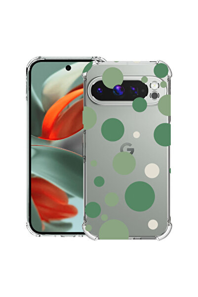 bestcase Husă Anti Shock Case For Google Pixel 10 / Pixel 10 Pro, Green Polka...