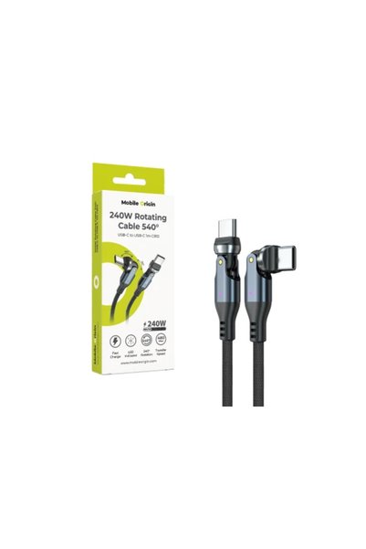 Mobile Origin 240W Περιστρεφόμενο Καλώδιο 540 °   USB-C σε USB-C 1μ CB12
