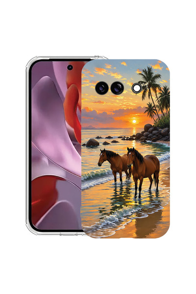 bestcase Husă Antișoc pentru Google Pixel 10a, Cai la apus, 3128359 AS 2201