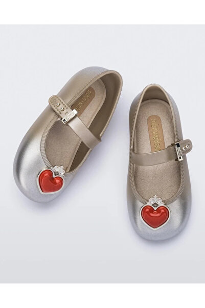 Mini Melissa Mini Mellissa Girl's Hearted Ballerina Shoes Gold