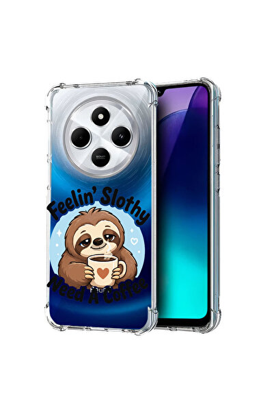 bestcase Husă Antișoc pentru Xiaomi Redmi 14C, Slothy - Am nevoie de o cafea,...
