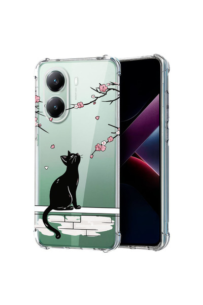 bestcase Противоударен калъф за Poco X7 Pro 5G, Котка - Японска череша, 19882...