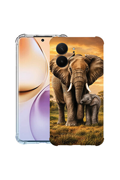 bestcase Husă Antișoc pentru Xiaomi Redmi 15C 5G (173 mm), Mamă elefant și pu...