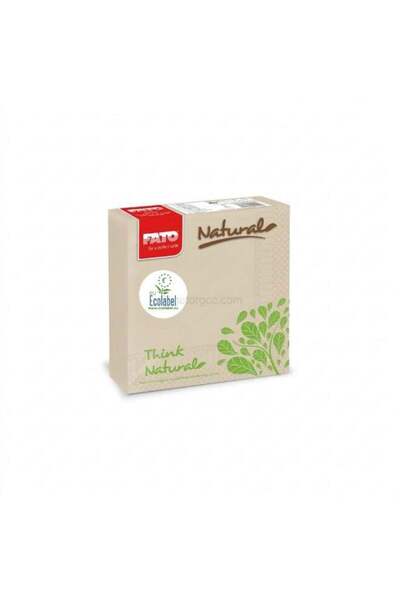Lucart Eco Natural Table Napkin 50 Sheets 25 x 25 cm Tissue Paper for Home Brown