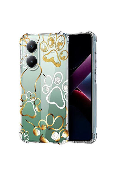bestcase Αντικραδασμική Θήκη για Poco X7 Pro 5G, Αποτυπώματα πατούσας γάτας, ...