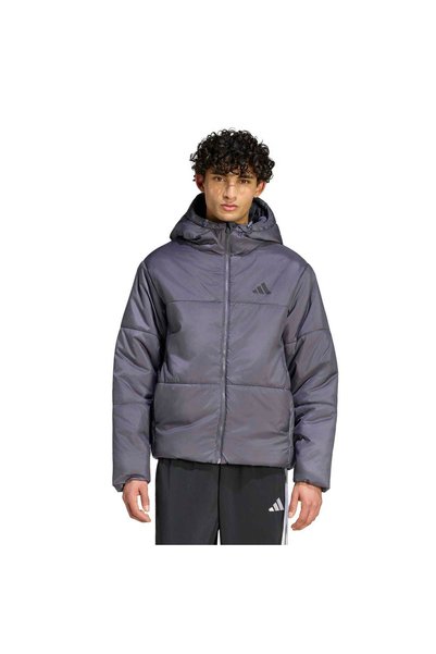 adidas Essentials Bts Puffer Erkek Gri Kapüşonlu Mont