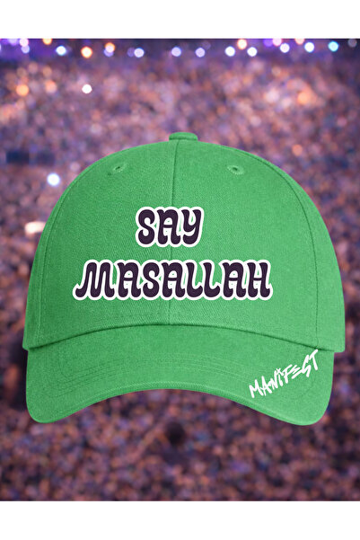 lovver Kapa sa natpisom "Say Maşallah" od 100% pamuka, premium štampa