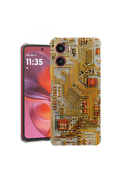 bestcase Husă Anti Shock Case For Motorola Moto G05 / Moto E15, Circuit Board...