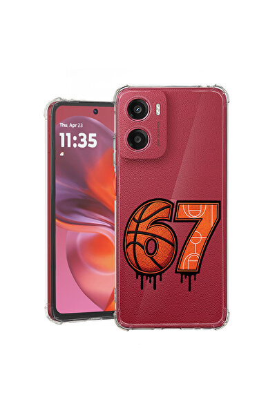 bestcase Αντικραδασμική Θήκη για Motorola Moto G05 / Moto E15, Basketball six...