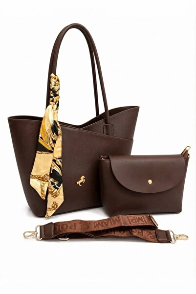 Miami Polo Club Original Scarf Detailed 2-in-1 Shoulder and Crossbody Bag 🎀