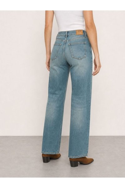 Loft Bella Women's Green Cast Wide Leg High Waist Regular Fit Jean Pants