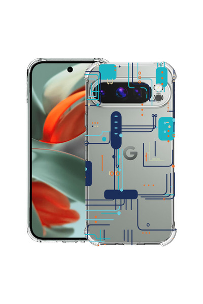 bestcase Противоударен калъф за Google Pixel 10 / Pixel 10 Pro, Печатна платк...