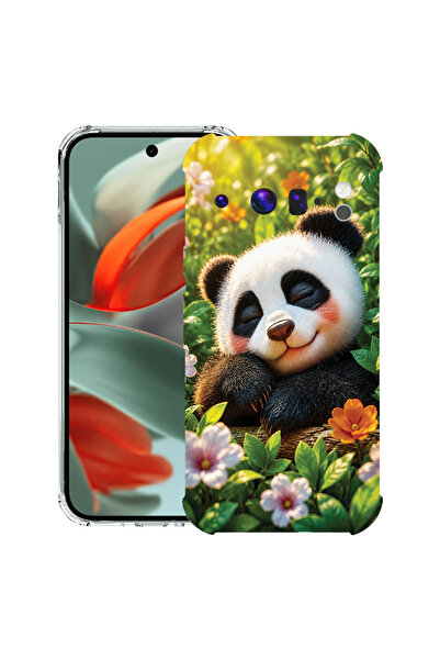 bestcase Husă Anti Shock Case For Google Pixel 10 / Pixel 10 Pro, Panda in Fl...