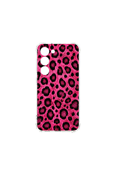 bestcase Противоударен калъф за Samsung Galaxy S23, розов леопардов десен, 13...