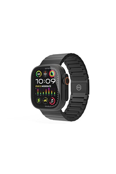 Mobile Origin Ρολόι από τιτάνιο, μαύρο - Apple Watch 49mm/46mm/45mm/44mm