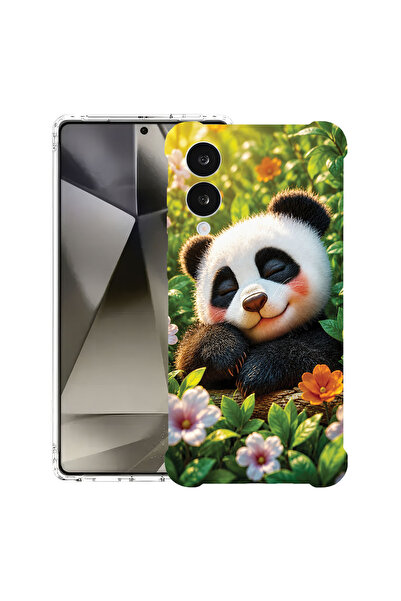 bestcase Husă Anti Shock Case For Samsung Galaxy S25 Edge, Panda in Flowers, ...