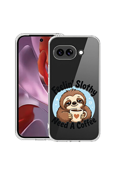 bestcase Husă Antișoc pentru Google Pixel 9a, Slothy - Am nevoie de o cafea, ...