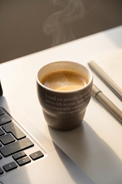 ACAR Cozy Porcelain Espresso Cup Brown - 120 ml