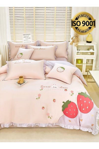 Master Home Textile Kids Comforter Set, 5 Piece Bedding Set, 100% Cotton, Emb...