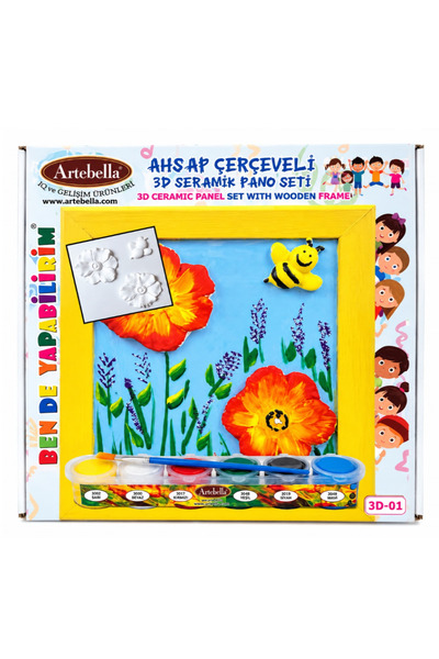 GLANCE Artebella Seramik Boyama Seti 20X20 Cm 3D-01 Set
