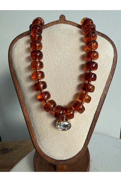 My Joyas Design Ortası Tek Taş Kış Kolyesi 48cm