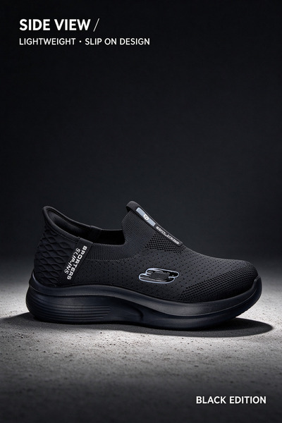 AllMart Arabia Everyday Lightweight Men Casual Slip‑On Sneakers Soft Knit Mes...