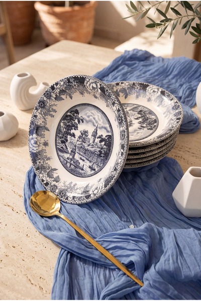 ers erbaşlar Istanbul 6-Piece Luxury Dinner Plate Set