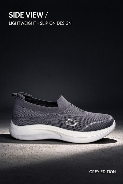 AllMart Arabia Comfortable Platform Slip On Walking Sneakers for Men Breathab...