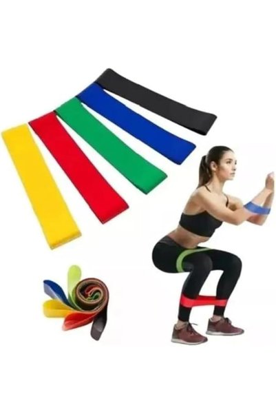 Generic Kit 5 Piece Elastic Bands Mini Band for Functional Exercise Full Body...