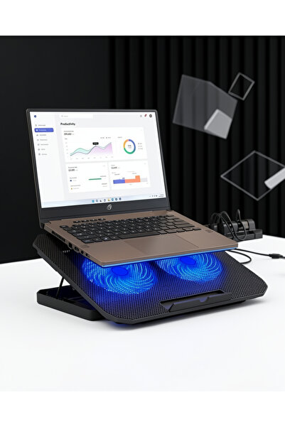 Fanlı Laptop Soğutucu USB Portlu 8 Kademe