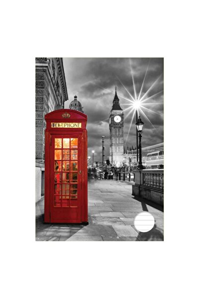 OEM Caiet A4 pentru studenți cu copertă cu cabină telefonică londoneză - 60 d...