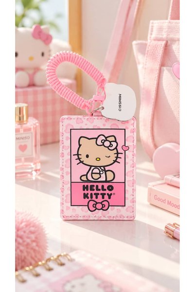 SANRIO Hello Kitty Lisanslı Leopar Desenli Kartlık 8 x 1 x 12 cm – Pembe ve K...