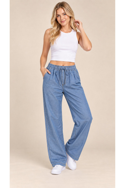 BW Bravely Wear Pantaloni de damă cu croială lejeră și picior larg (Fabricați...