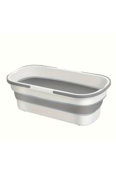 PAACHU Folding Mop Bucket, Silicone Folding Bucket Household Flat Mop Bucket ...