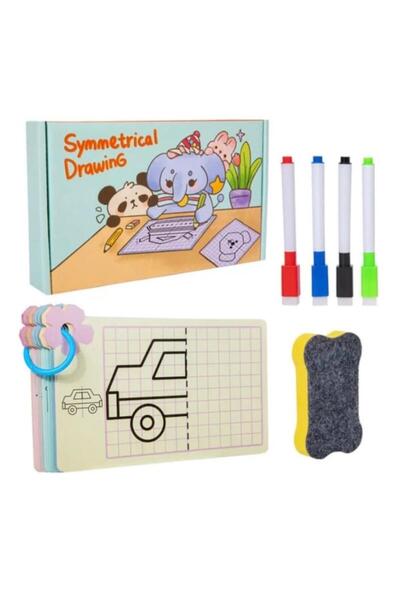 OEM Joc educativ de desen simetric cu foi reutilizabile, 3 ani+