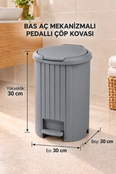 Zeria Home Özel Kalite İster Ayakla Bas İster Elle Aç Mekanizmalı Banyo Ve Mu...