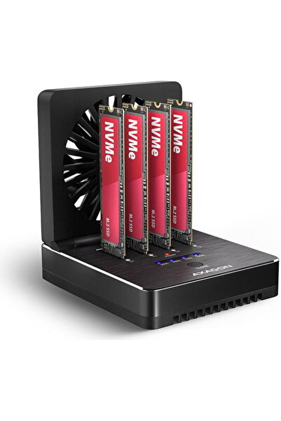 Axagon ADSA-M2C44, Dock Master Clone pentru 4xSSD NVMe, USB-C 40Gbps, Plug-an...