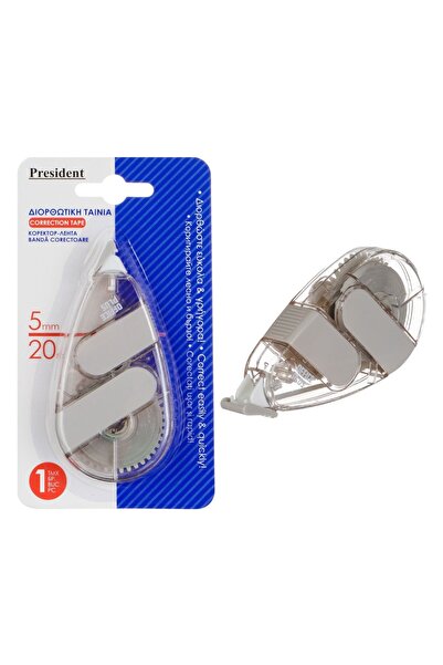 OEM Bandă corectoare President, 20m x 5mm, Gri