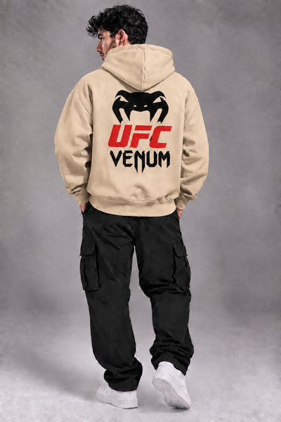 HAI COLLECTİON Men's 3 Thread Graphic Back Print Oversize Hoodie – Hooded Swe...